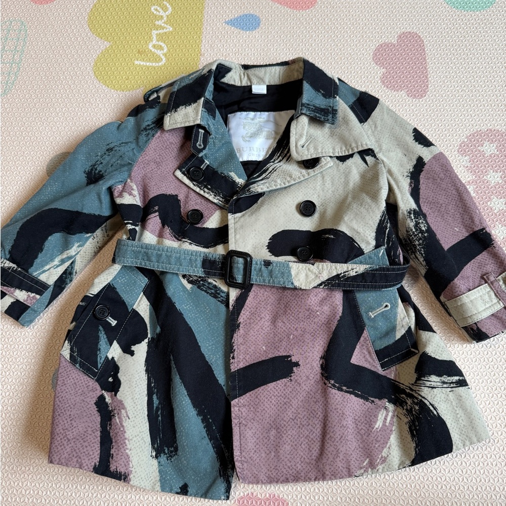 Burberry Kids Pea Coat - Black, Cream, Pink, Blue